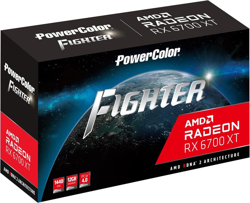 PowerColor Fighter AMD Radeon RX 6700 XT Gaming Graphics Card with 12GB GDDR6 Memory, Powered by AMD RDNA 2, Raytracing, PCI Express 4.0, HDMI 2.1, AMD Infinity Cache - Image 2